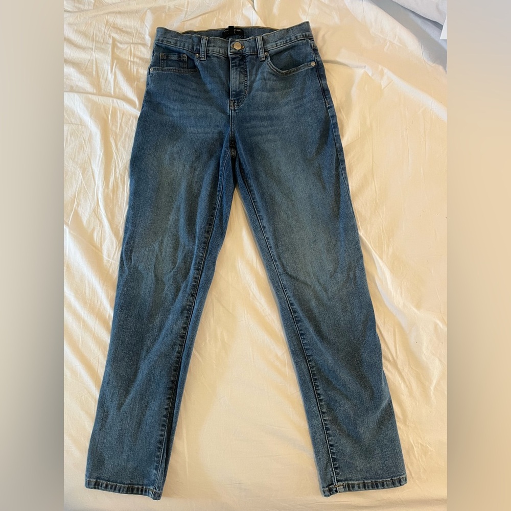 High-Rise Medium Wash Slim Jean